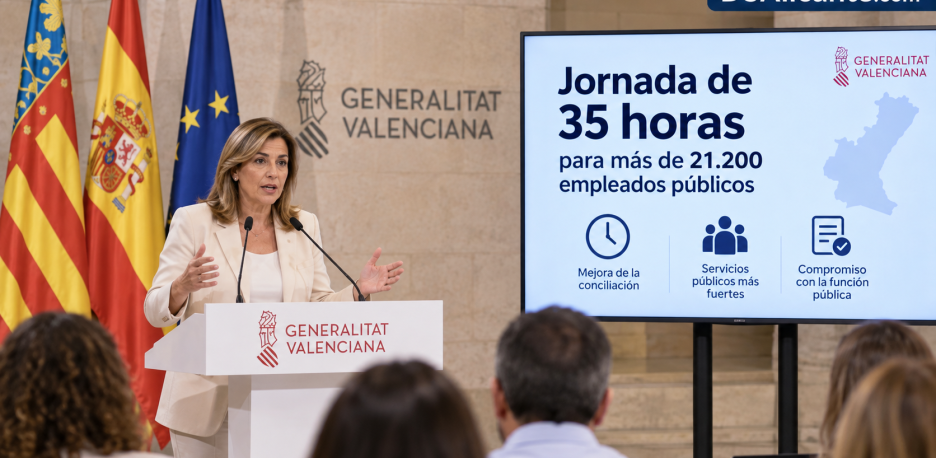 Generalitat acuerda la jornada laboral de 35 horas