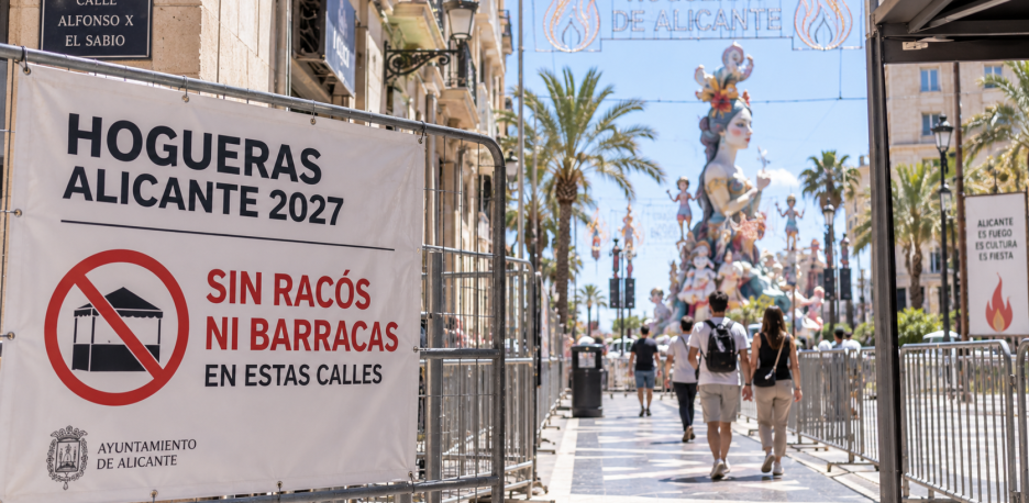 Hogueras Alicante 2027: las 4 calles sin racós ni barracas