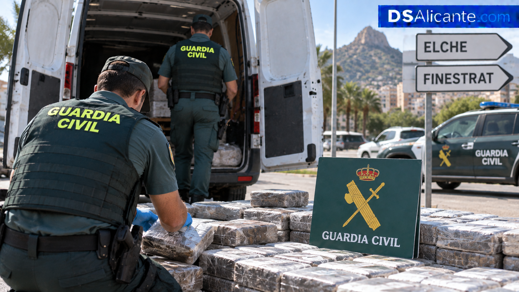 Incautan 84 kilos de cocaína entre Elche y Finestrat