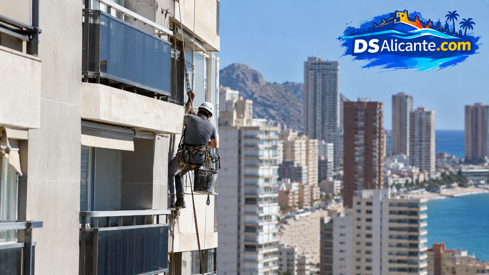 Juzgan a una mujer acusada de cortar la cuerda de un trabajador suspendido entre los pisos 12 y 13 en Benidorm