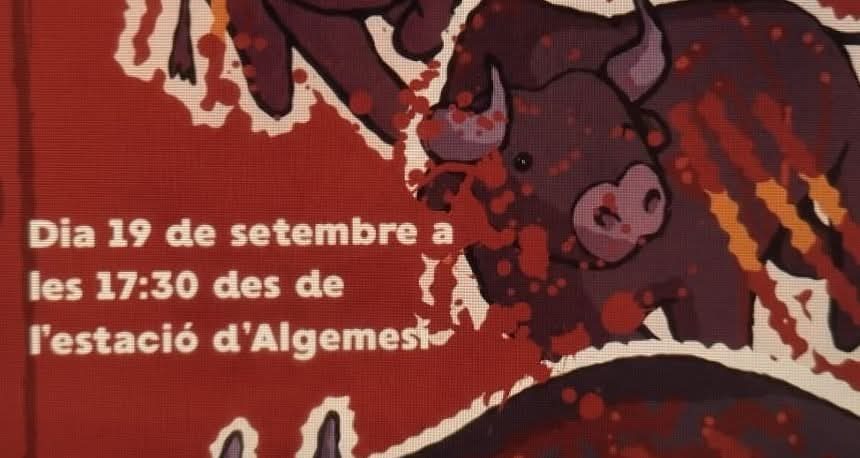 Manifestación antitaurina en Algemesí
