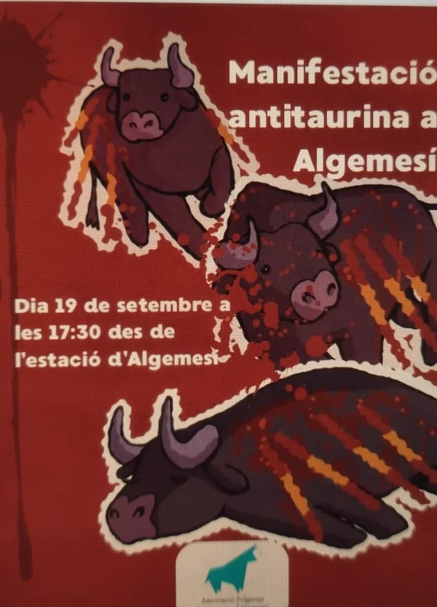 Manifestación antitaurina en Algemesí