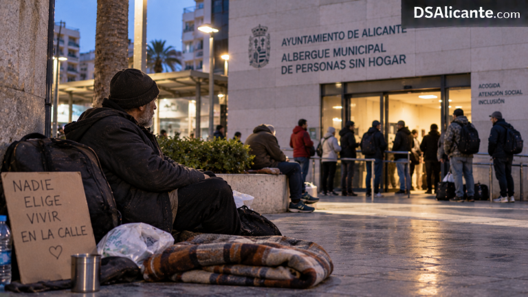 Más de 400 personas viven en la calle en Alicante: solo hay 69 plazas