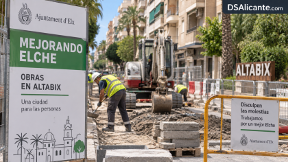 Obras en Altabix: cuatro meses de trabajos en una calle de Elche