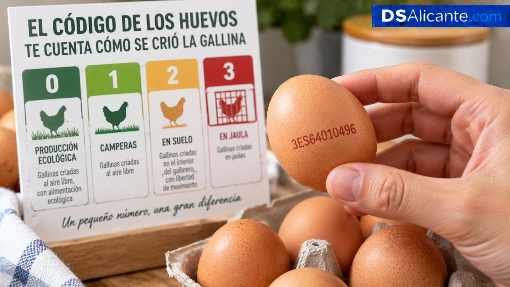 Qué significan los números 0, 1, 2 y 3 de los huevos