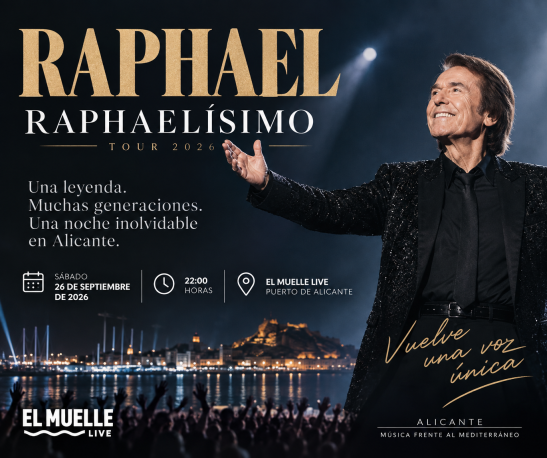 Raphael regresa a Alicante con ‘Raphaelísimo’, una noche para celebrar una trayectoria irrepetible