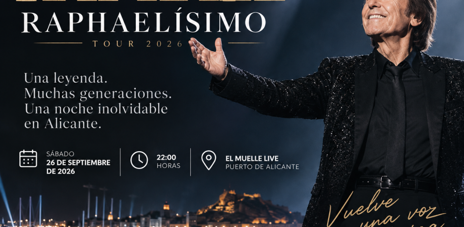 Raphael regresa a Alicante con ‘Raphaelísimo’, una noche para celebrar una trayectoria irrepetible