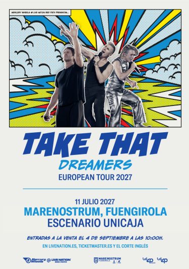 Take That actuará el 11 de julio en Marenostrum Fuengirola, su única fecha en toda Andalucía