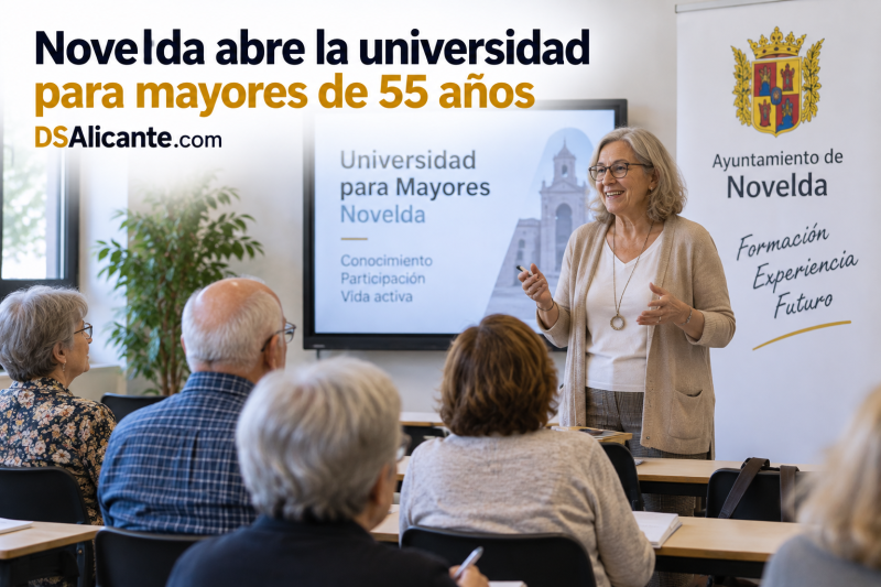 Universidad para mayores en Novelda: inscripción AUNEX 2026