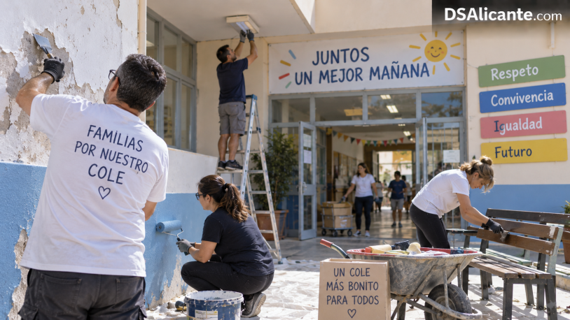 Vuelta al cole en Alicante: docentes arreglan desperfectos en colegios