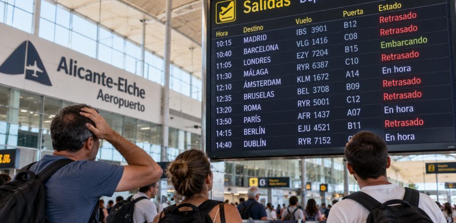 Aeropuerto de Alicante: uno de cada tres vuelos sale con retraso