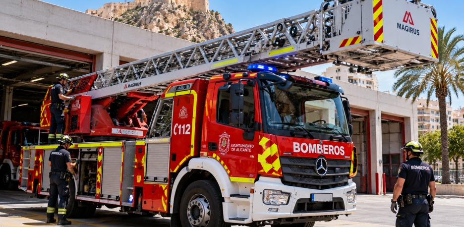 Alicante compra un nuevo camión escalera para Bomberos por 1,55 millones