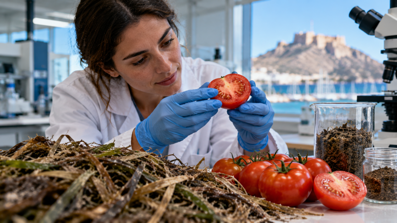 Alicante crea un sustrato de posidonia que mejora el sabor del tomate