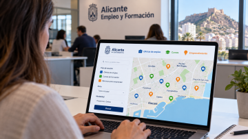 Alicante estrena un mapa con ofertas de empleo, cursos y ayudas para emprender