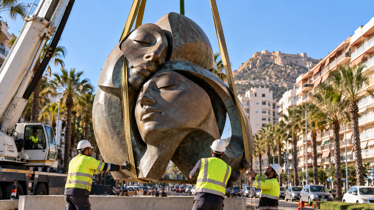 Alicante instalará una escultura de 4 toneladas en Pintor Xavier Soler