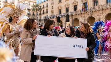 Alicante reparte 4.995 € solidarios entre Alinur, APSA y APAMM