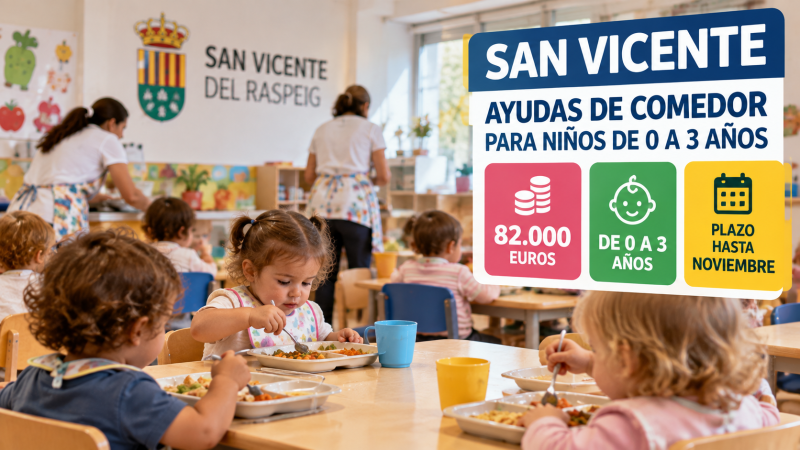 Ayudas de comedor en San Vicente para niños de 0 a 3 años: requisitos y plazo