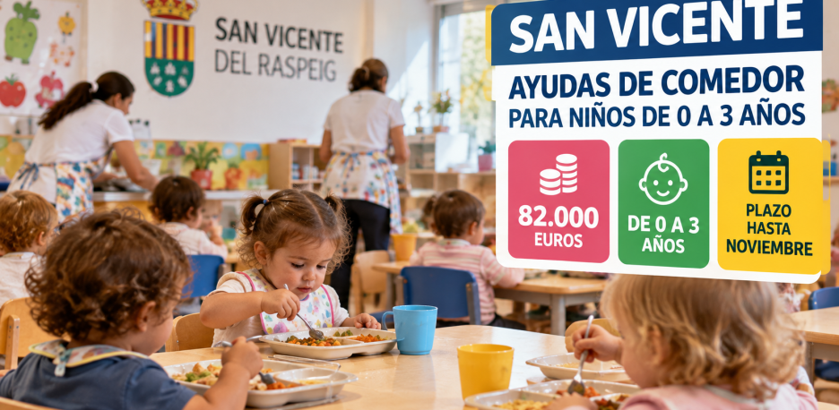 Ayudas de comedor en San Vicente para niños de 0 a 3 años: requisitos y plazo