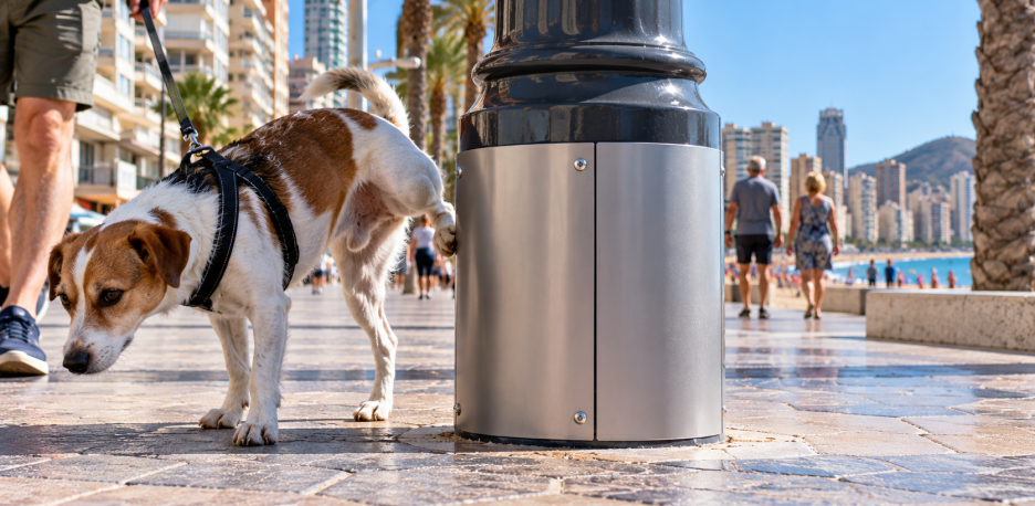 Benidorm estrena farolas resistentes al pis de los perros