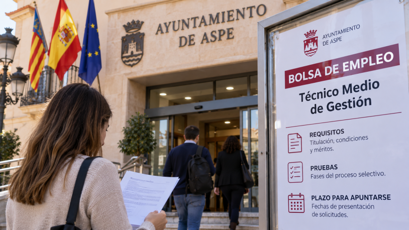 Bolsa de empleo en Aspe para Técnico Medio de Gestión: requisitos y plazo