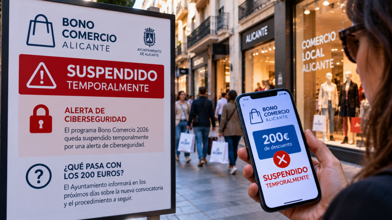 Bono Comercio Alicante 2026 suspendido