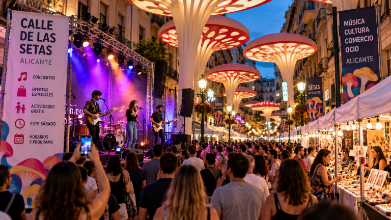 Calle de las Setas Alicante: conciertos gratis este sábado