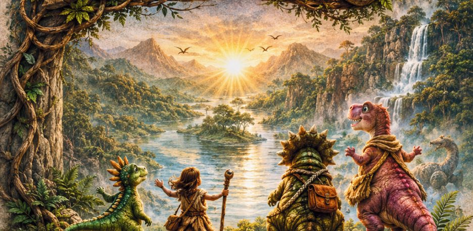 La Compañía ART CORPORE PRODUCCIONES inaugura este domingo la programación del Teatro Vico con una gran aventura prehistórica para toda la familia: «El Valle de los Dinosaurios»