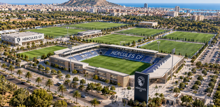 Ciudad Deportiva del Hércules: 35 millones, 11 campos y miniestadio