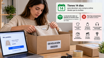 Cómo devolver una compra online: plazo de 14 días y excepciones