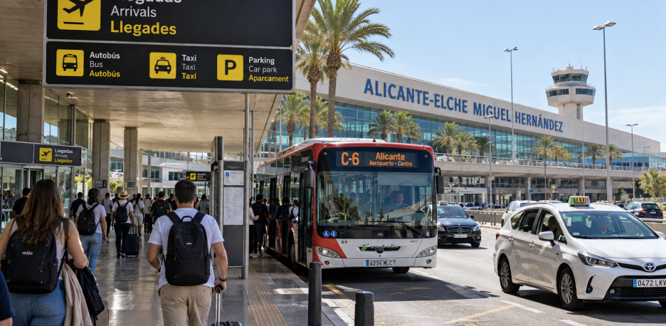 Cómo ir del aeropuerto de Alicante al centro: todas las opciones
