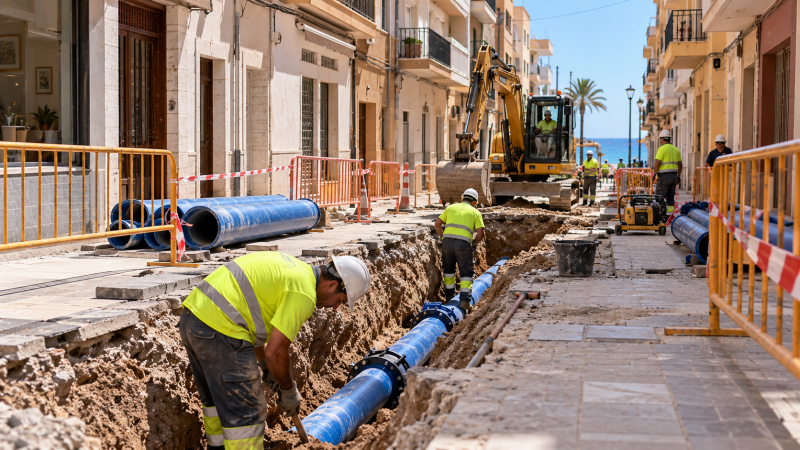El Campello renueva las tuberías de San Bartolomé por 1,2 millones