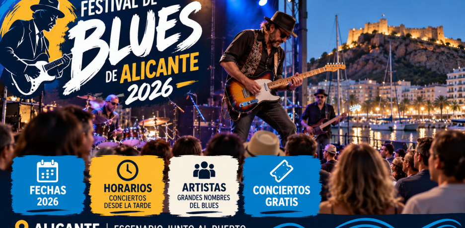 Festival de Blues Alicante 2026: conciertos gratis, fechas y horarios