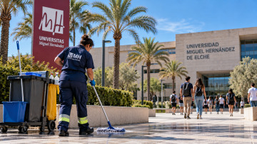 La UMH prepara un contrato de limpieza de 8,7 millones para cuatro campus