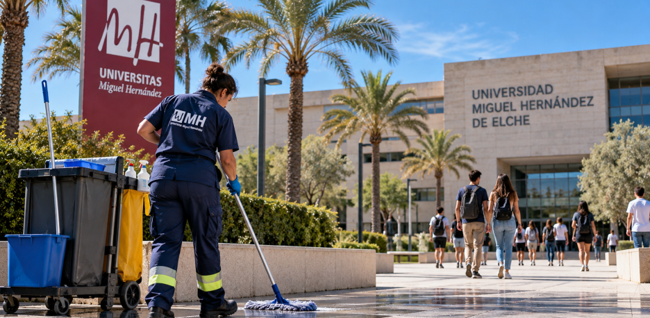 La UMH prepara un contrato de limpieza de 8,7 millones para cuatro campus