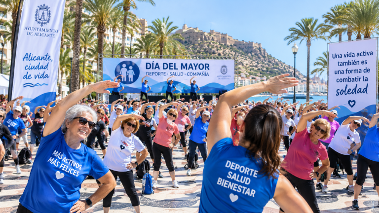 Más de 400 mayores se reúnen para hacer deporte en Alicante