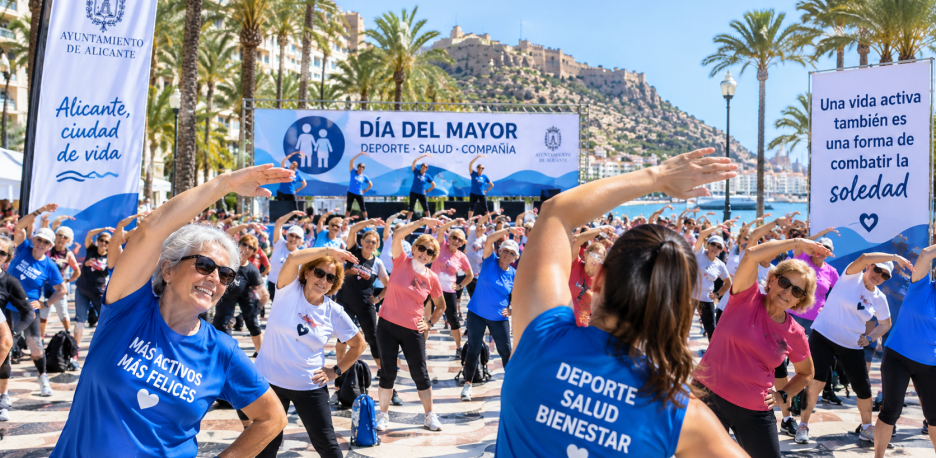 Más de 400 mayores se reúnen para hacer deporte en Alicante