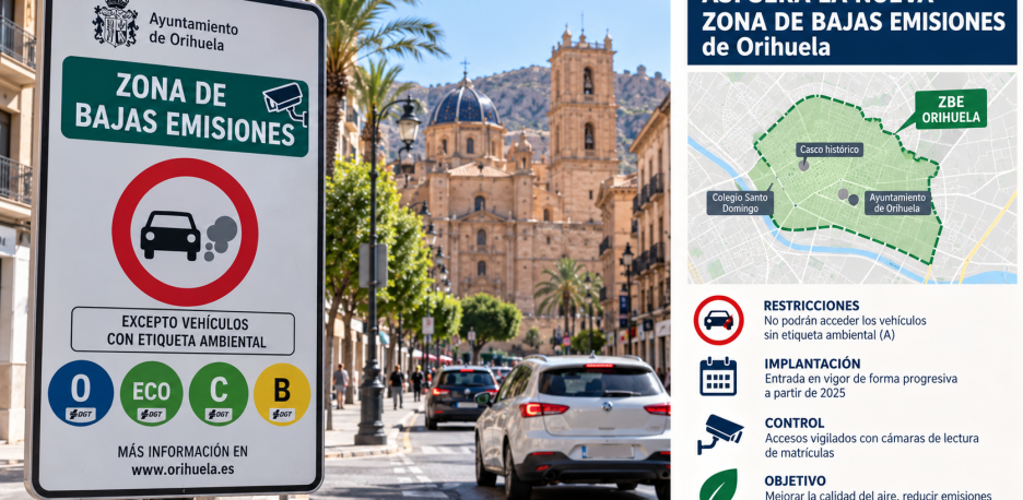 Orihuela prepara su ZBE: qué coches tendrán restricciones