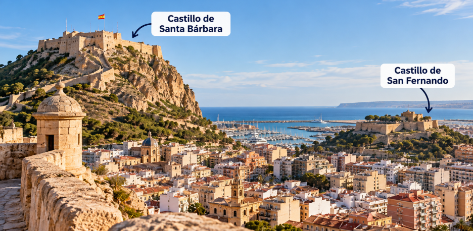 Por qué Alicante tiene dos castillos y cuál es su historia