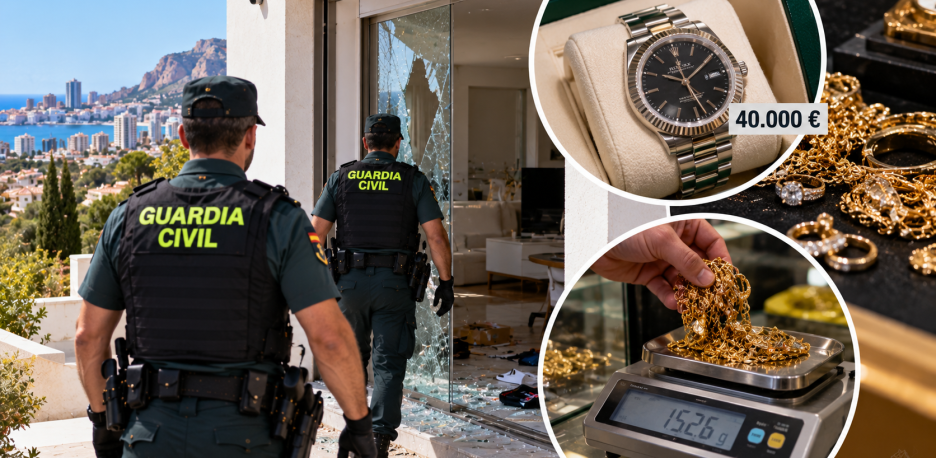 Roban joyas por 60.000 € en Finestrat y las recuperan