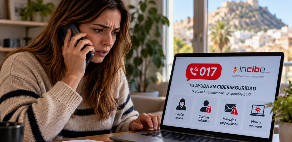 Teléfono 017 de INCIBE: ayuda gratis contra estafas
