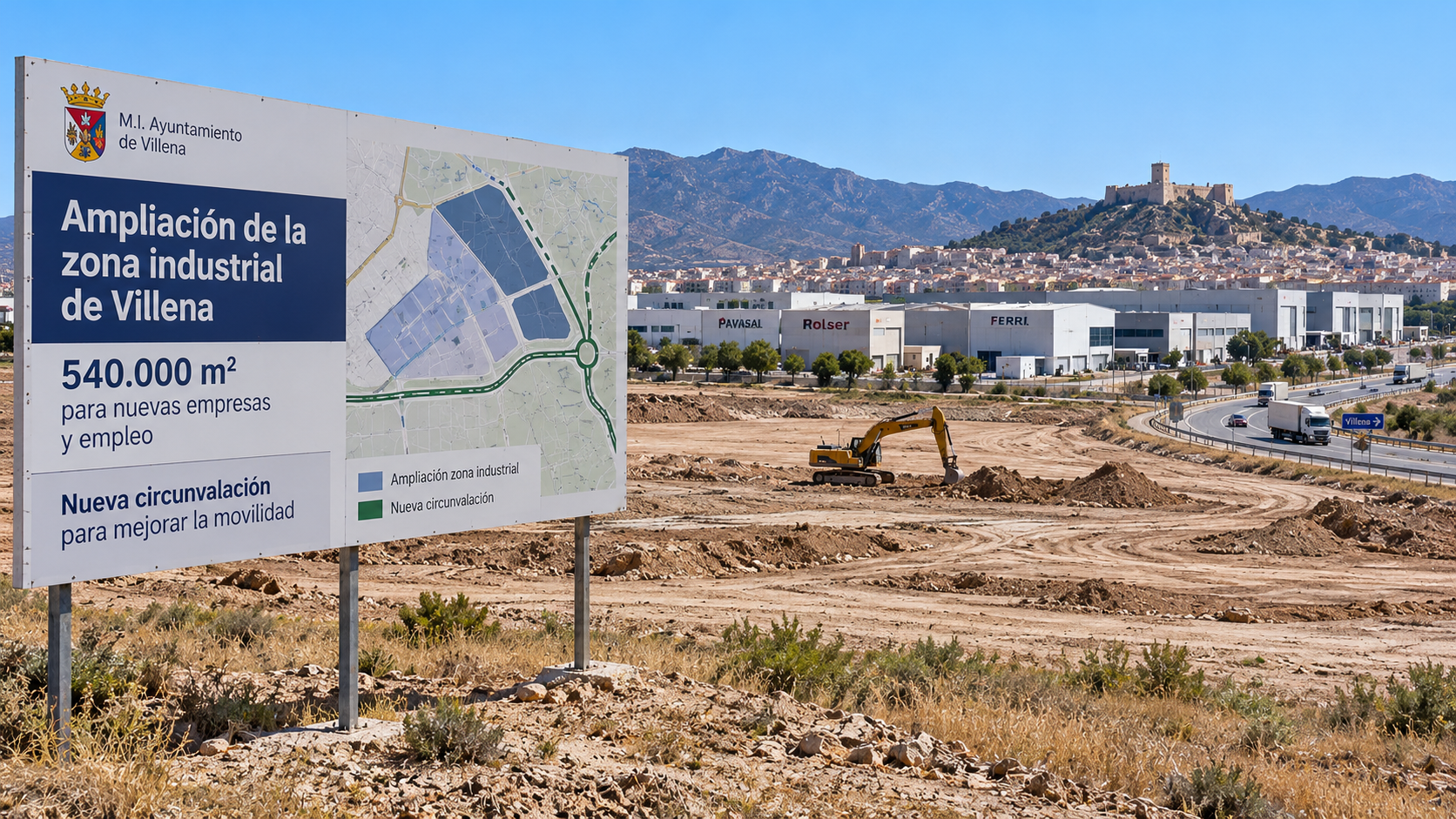 Villena prepara 540.000 m² de nuevo suelo industrial