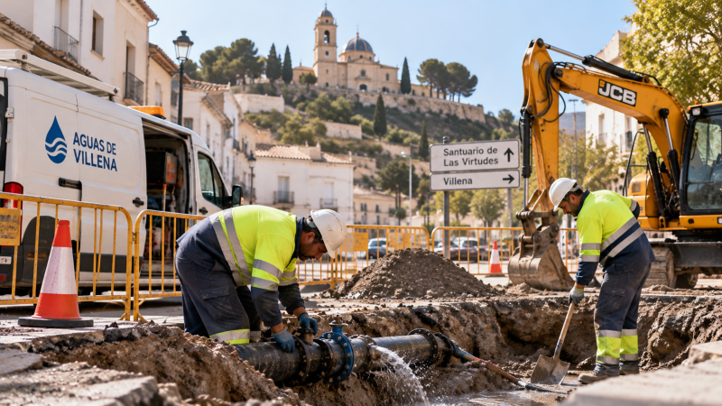 Villena registra 16 averías de agua y anuncia una obra de 150.000 €