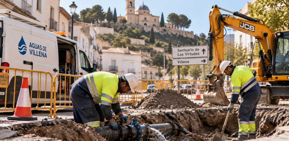 Villena registra 16 averías de agua y anuncia una obra de 150.000 €