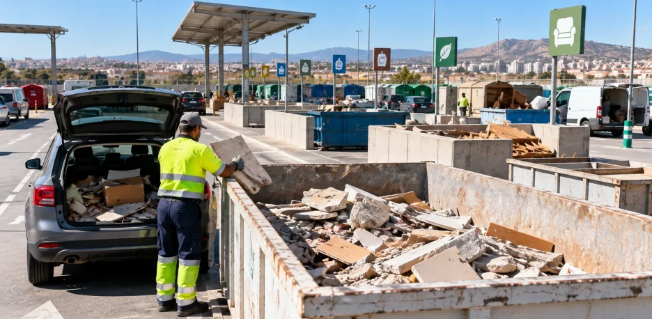 Alicante recoge un 87 % más de escombros y residuos en 2026