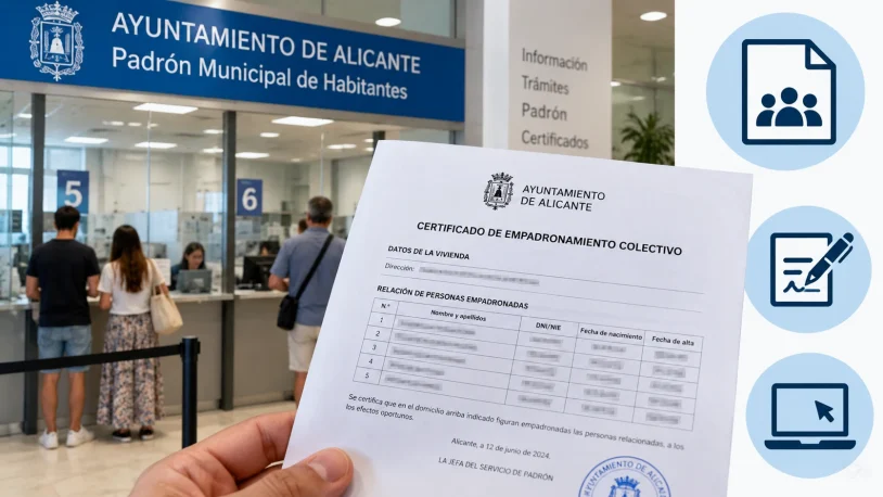 Certificado de empadronamiento colectivo en Alicante