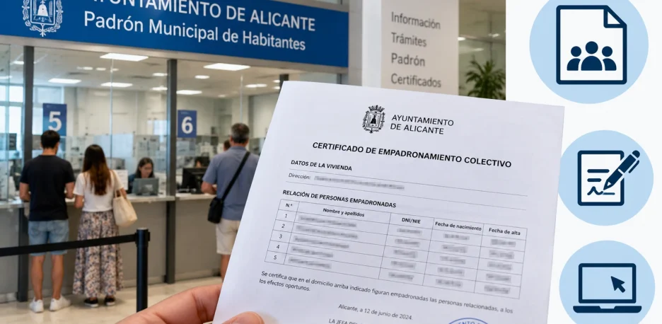 Certificado de empadronamiento colectivo en Alicante