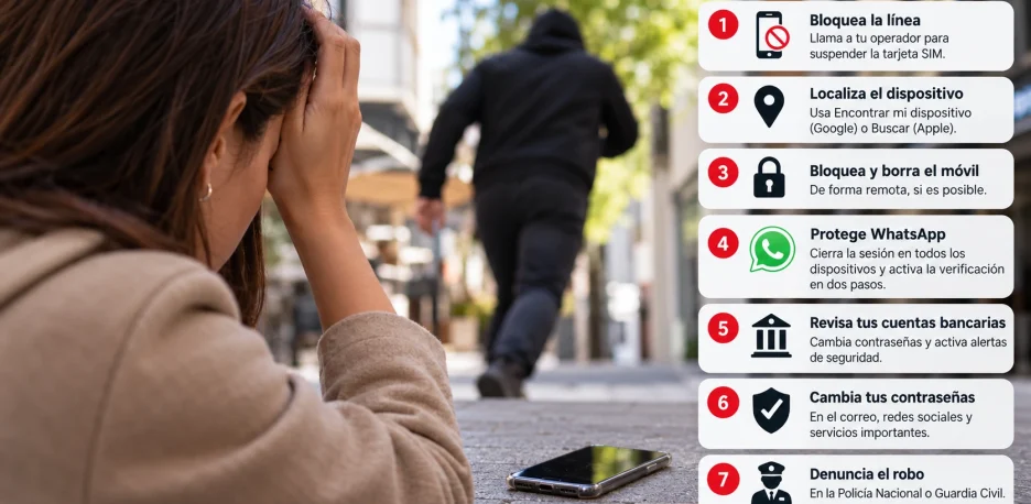 Me han robado el móvil: cómo bloquearlo y proteger WhatsApp
