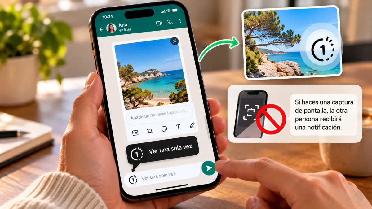 WhatsApp: cómo enviar fotos de una sola visualización
